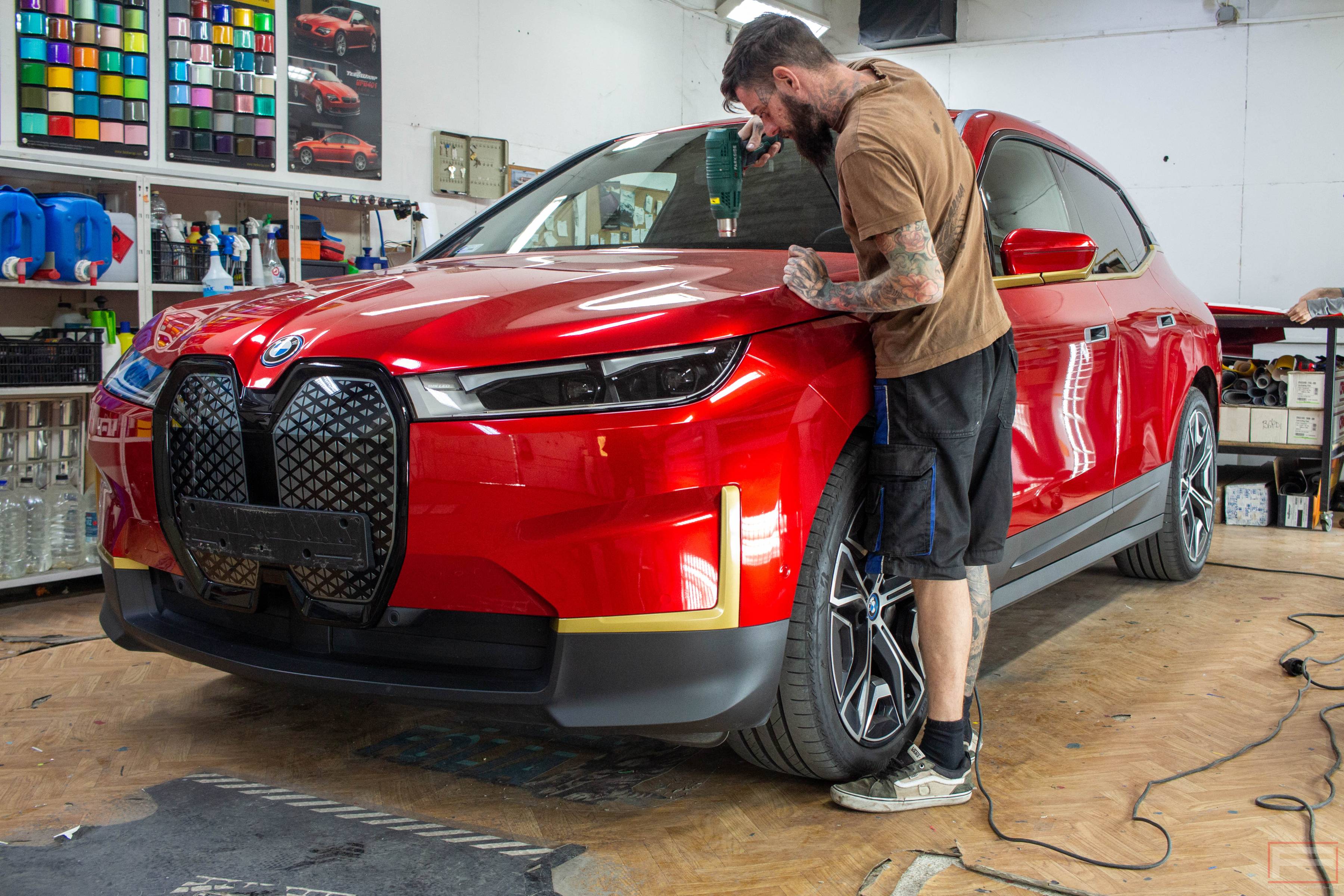 BMW fóliázás lemelegítése 1. illusztráció